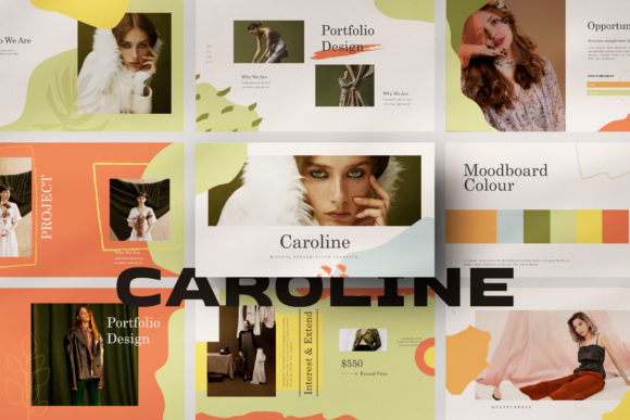 Caroline Googleslide Template: A Modern Presentation Solution for Creative Professionals