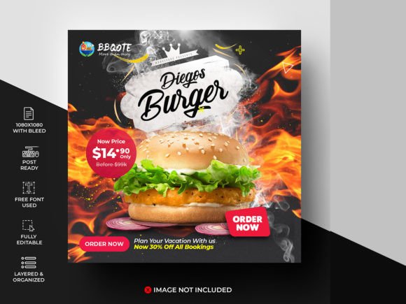 Food Menu Social Media Template