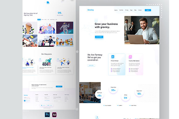 Gravicy - Agency Landing Page: A Strategic Tool for IT Startups