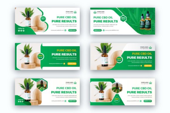 Hemp Oil CBD Product Facebook Cover Set: A Professional Design Solution for All Businesses