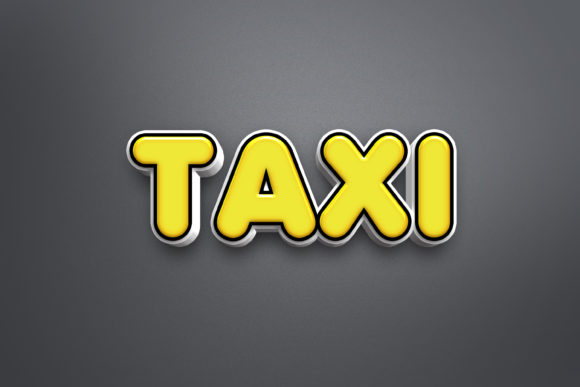 Taxi - 3D Text Style Effect PSD: A Powerful Tool for Designers